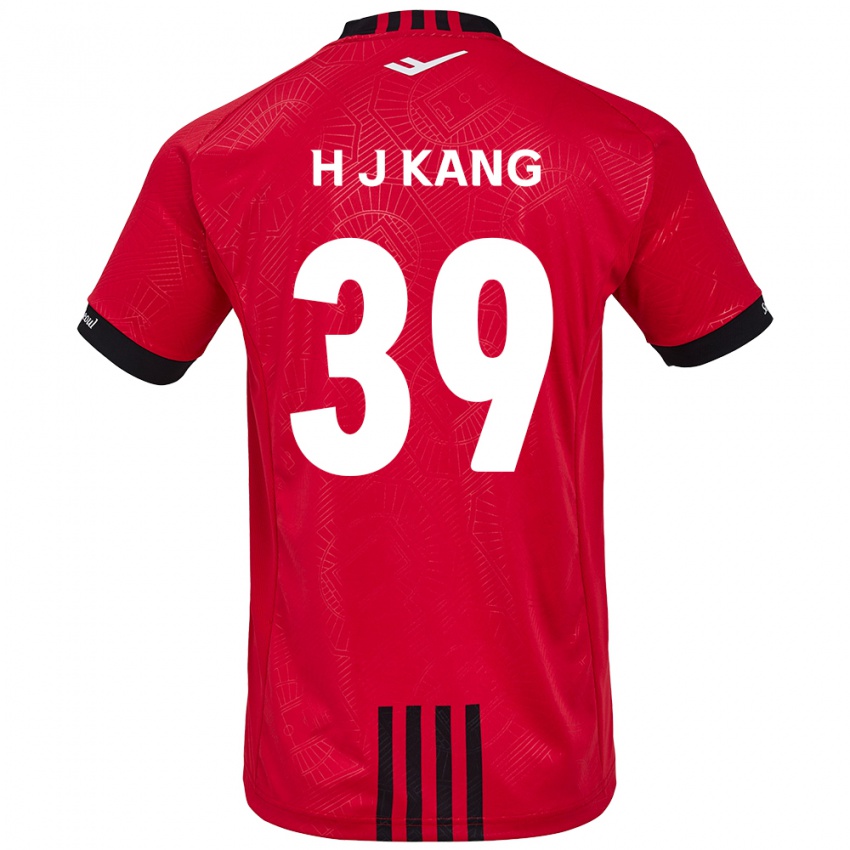 Børn Ju-Hyeok Kang #39 Rød Sort Hjemmebane Spillertrøjer 2024/25 Trøje T-Shirt