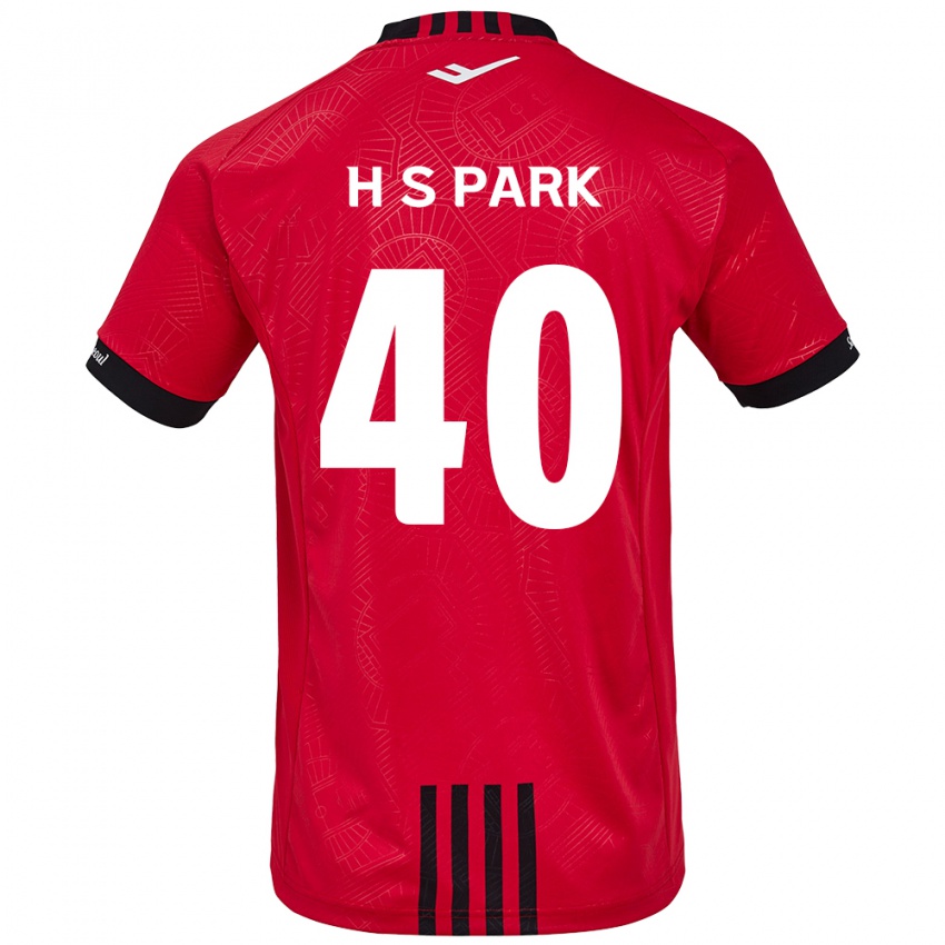 Børn Seong-Hun Park #40 Rød Sort Hjemmebane Spillertrøjer 2024/25 Trøje T-Shirt