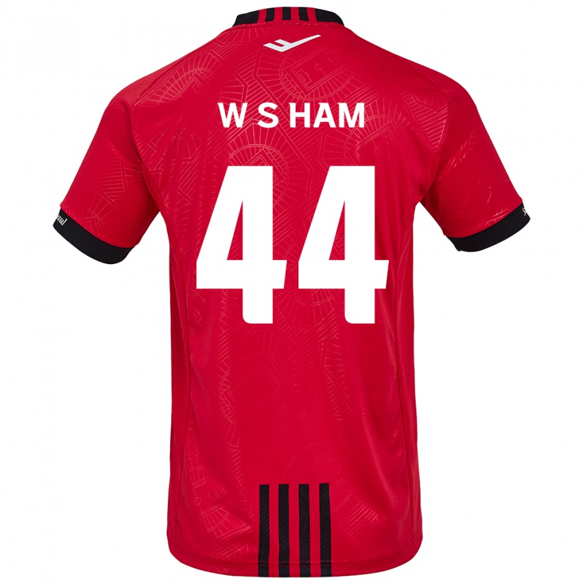 Børn Sun-Woo Ham #44 Rød Sort Hjemmebane Spillertrøjer 2024/25 Trøje T-Shirt