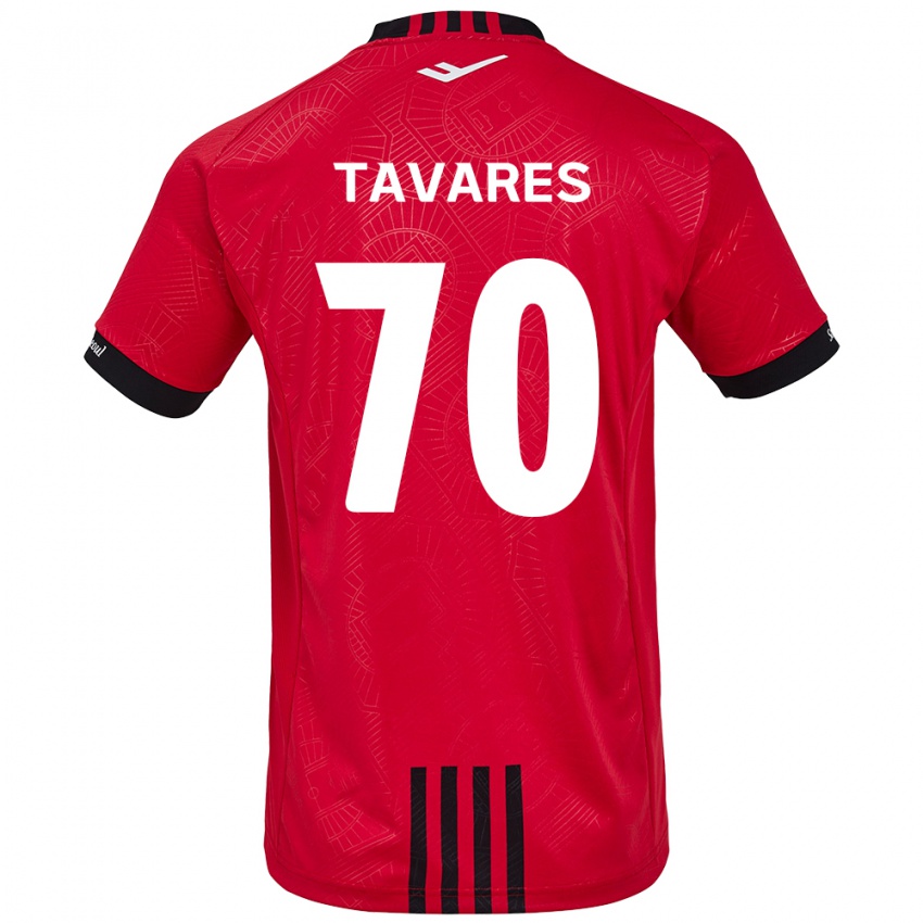 Børn Ronaldo Tavares #70 Rød Sort Hjemmebane Spillertrøjer 2024/25 Trøje T-Shirt