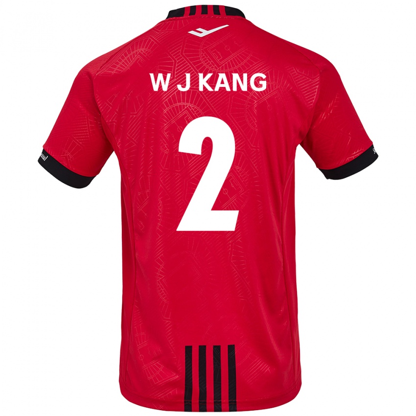 Børn Jae-Won Kang #2 Rød Sort Hjemmebane Spillertrøjer 2024/25 Trøje T-Shirt