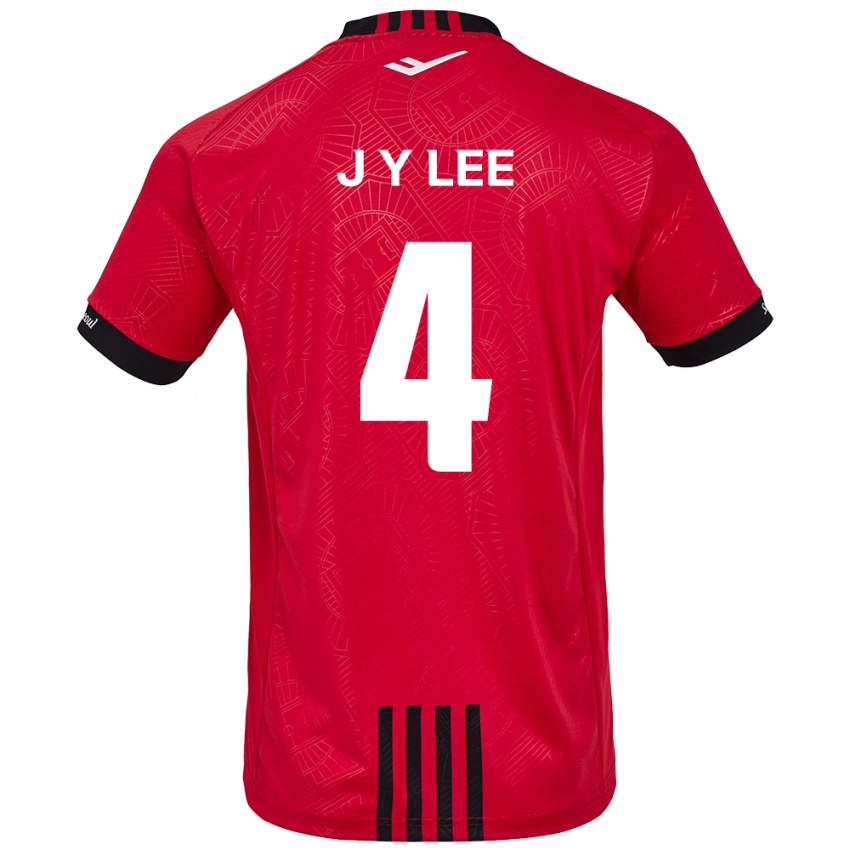 Børn Young-Jun Lee #4 Rød Sort Hjemmebane Spillertrøjer 2024/25 Trøje T-Shirt