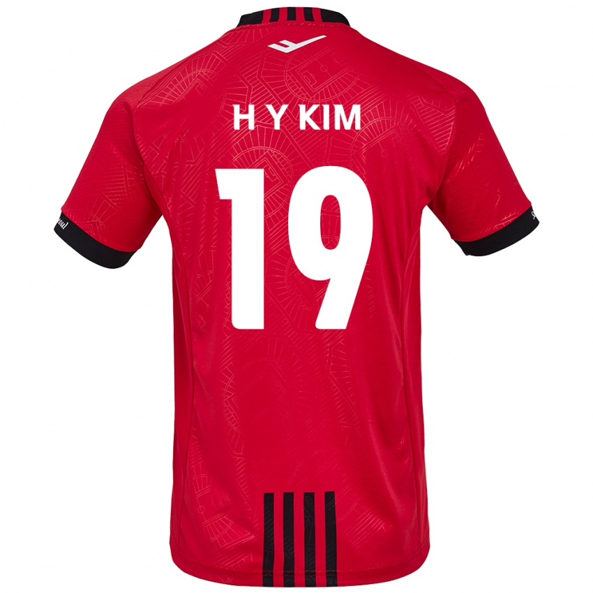 Børn Yong-Hyuk Kim #19 Rød Sort Hjemmebane Spillertrøjer 2024/25 Trøje T-Shirt