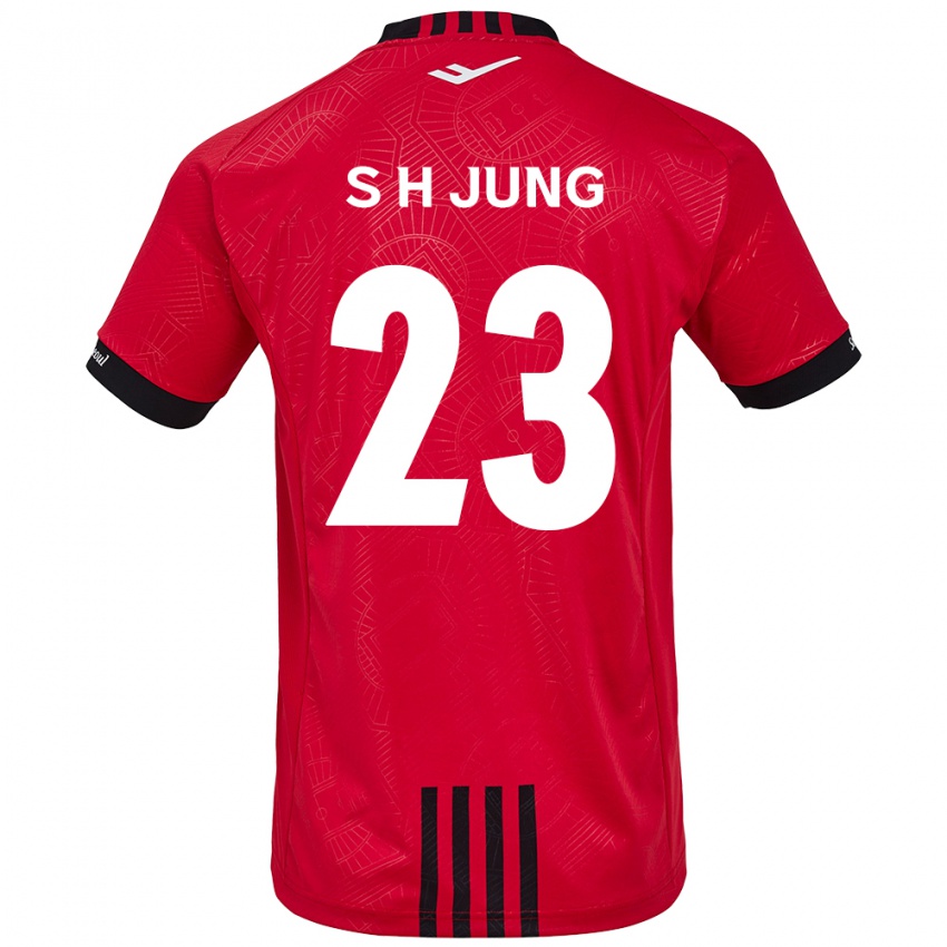 Børn Hyeon-Soo Jung #23 Rød Sort Hjemmebane Spillertrøjer 2024/25 Trøje T-Shirt