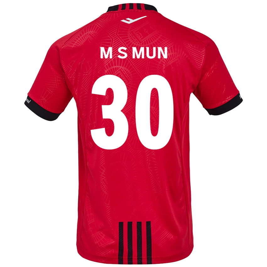 Børn Seong-Min Mun #30 Rød Sort Hjemmebane Spillertrøjer 2024/25 Trøje T-Shirt