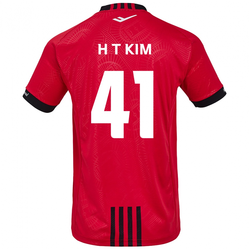 Børn Tae-Ho Kim #41 Rød Sort Hjemmebane Spillertrøjer 2024/25 Trøje T-Shirt