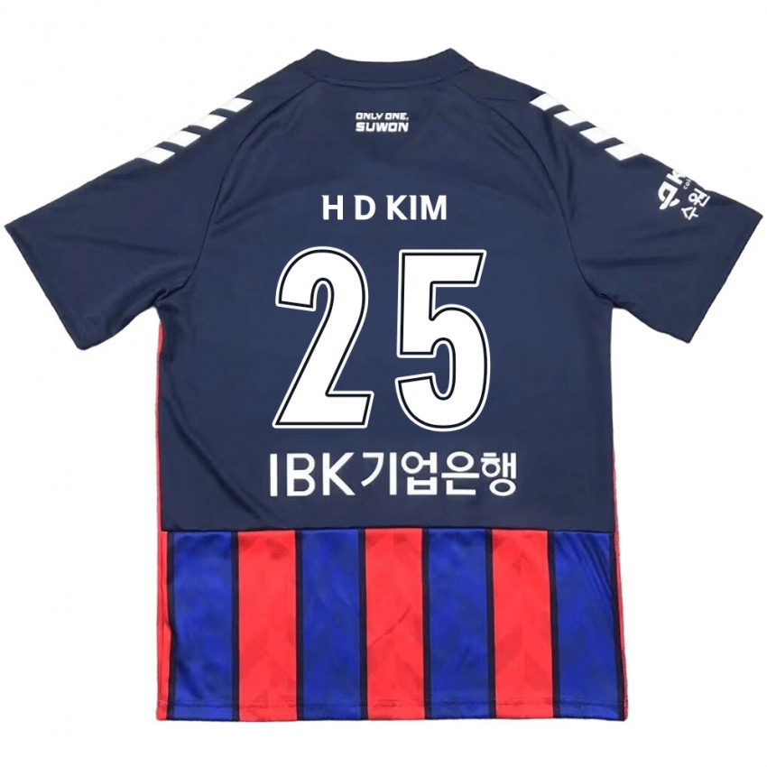 Børn Dae-Hyun Kim #25 Blå Rød Hjemmebane Spillertrøjer 2024/25 Trøje T-Shirt