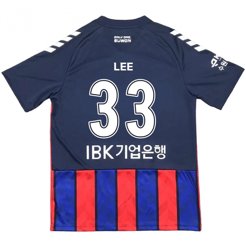 Børn Joseph Lee #33 Blå Rød Hjemmebane Spillertrøjer 2024/25 Trøje T-Shirt