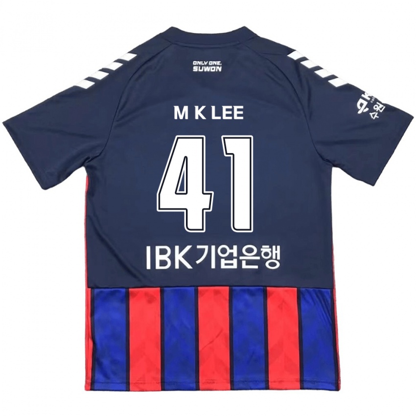 Børn Kyung-Min Lee #41 Blå Rød Hjemmebane Spillertrøjer 2024/25 Trøje T-Shirt