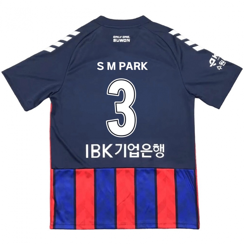 Børn Min-Seo Park #3 Blå Rød Hjemmebane Spillertrøjer 2024/25 Trøje T-Shirt