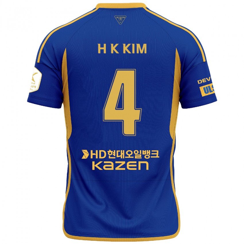 Børn Kee-Hee Kim #4 Blå Gul Hjemmebane Spillertrøjer 2024/25 Trøje T-Shirt