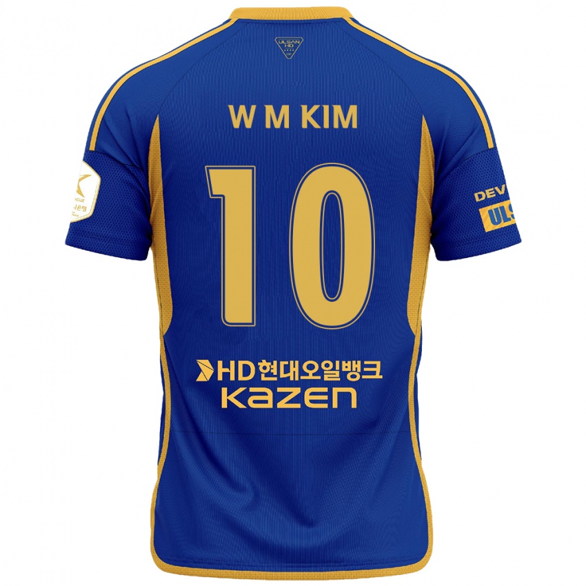 Børn Min-Woo Kim #10 Blå Gul Hjemmebane Spillertrøjer 2024/25 Trøje T-Shirt