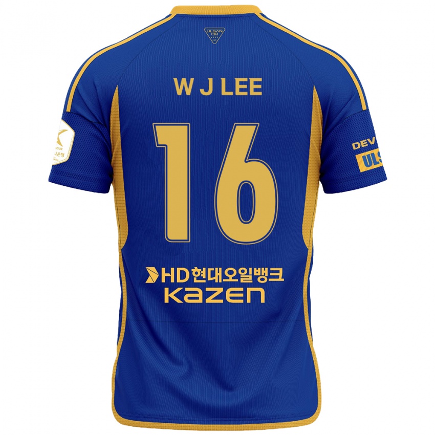 Børn Jae-Wook Lee #16 Blå Gul Hjemmebane Spillertrøjer 2024/25 Trøje T-Shirt