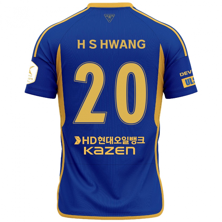 Børn Seok-Ho Hwang #20 Blå Gul Hjemmebane Spillertrøjer 2024/25 Trøje T-Shirt