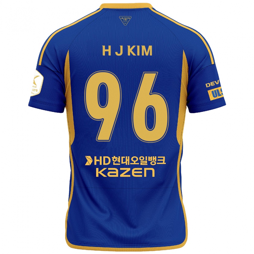 Børn Ji-Hyun Kim #96 Blå Gul Hjemmebane Spillertrøjer 2024/25 Trøje T-Shirt