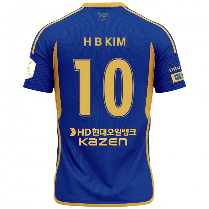 Børn Beom-Hwan Kim #10 Blå Gul Hjemmebane Spillertrøjer 2024/25 Trøje T-Shirt