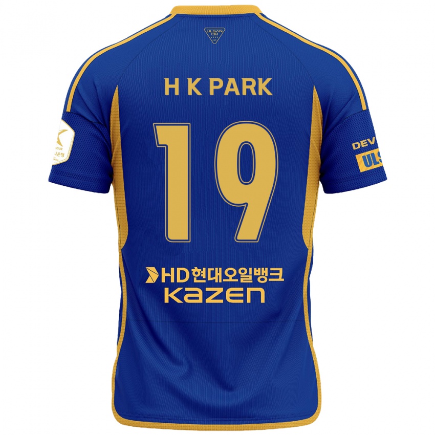 Børn Kang-Hyun Park #19 Blå Gul Hjemmebane Spillertrøjer 2024/25 Trøje T-Shirt