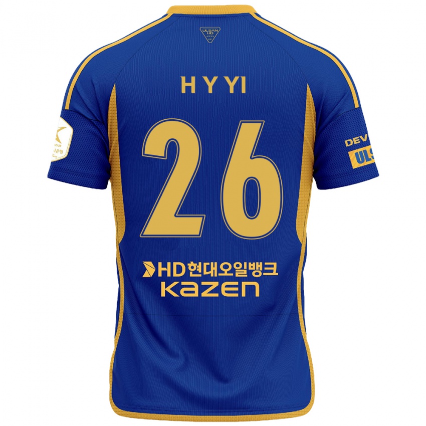 Børn Yong-Hyeon Yi #26 Blå Gul Hjemmebane Spillertrøjer 2024/25 Trøje T-Shirt