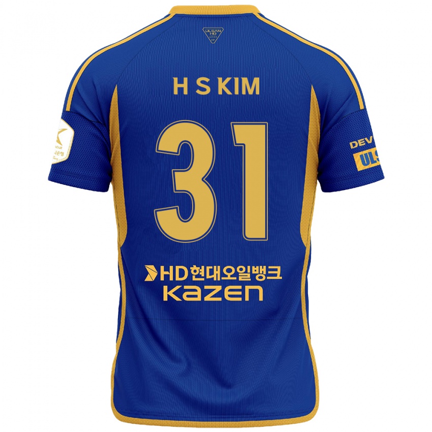 Børn Se-Hyoung Kim #31 Blå Gul Hjemmebane Spillertrøjer 2024/25 Trøje T-Shirt