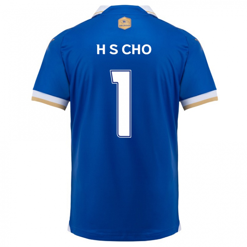 Børn Sung-Hoon Cho #1 Blå Hvid Hjemmebane Spillertrøjer 2024/25 Trøje T-Shirt