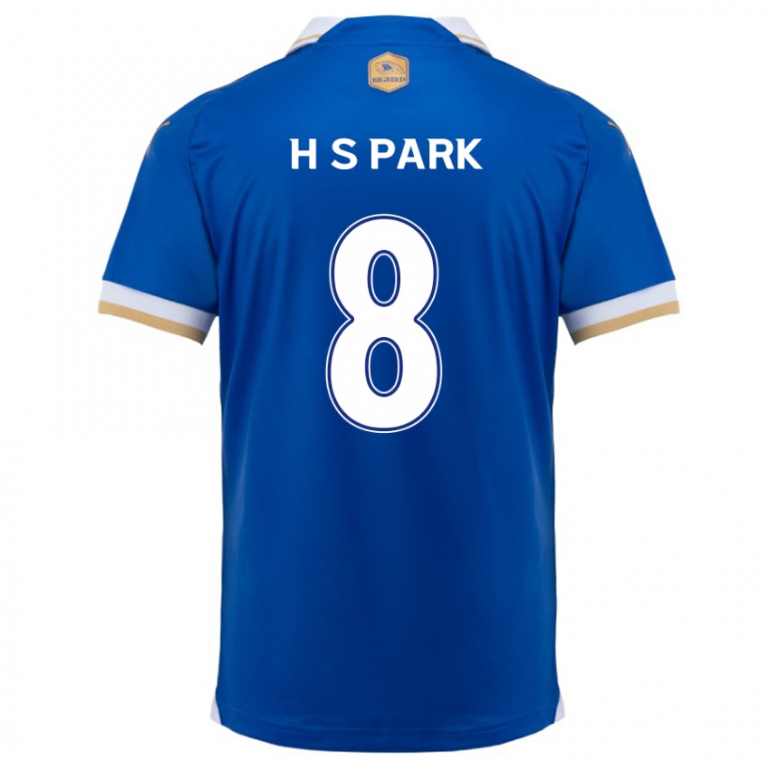 Børn Sang-Hyeok Park #8 Blå Hvid Hjemmebane Spillertrøjer 2024/25 Trøje T-Shirt