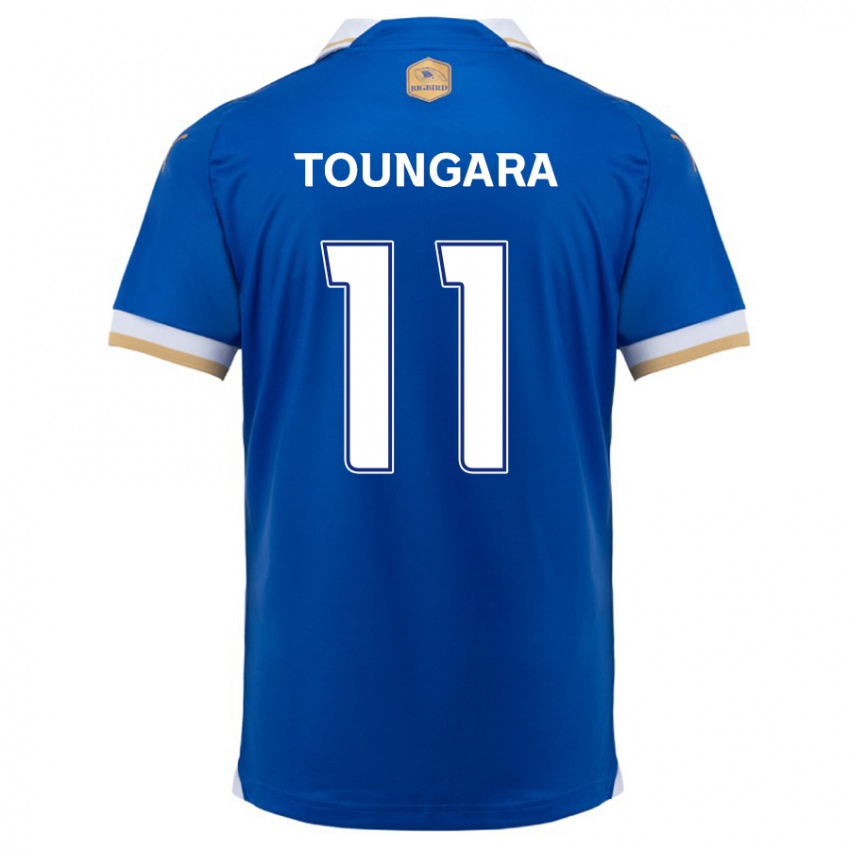 Børn Aboubacar Toungara #11 Blå Hvid Hjemmebane Spillertrøjer 2024/25 Trøje T-Shirt