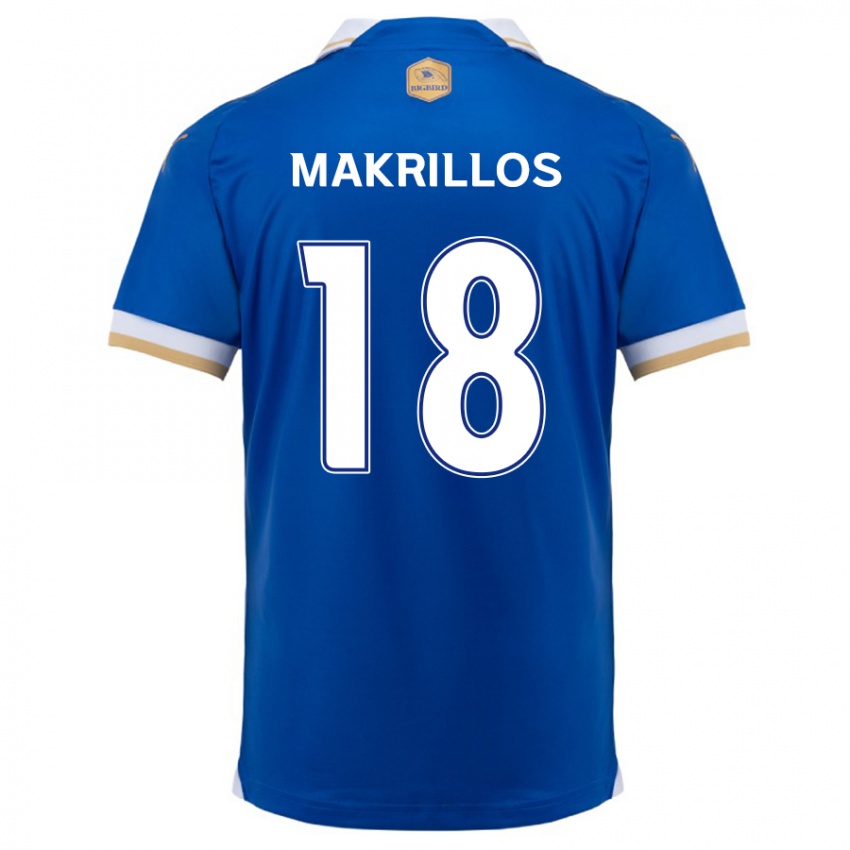 Børn Peter Makrillos #18 Blå Hvid Hjemmebane Spillertrøjer 2024/25 Trøje T-Shirt