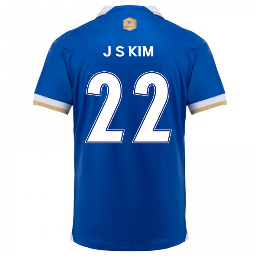 Børn Sang-Jun Kim #22 Blå Hvid Hjemmebane Spillertrøjer 2024/25 Trøje T-Shirt