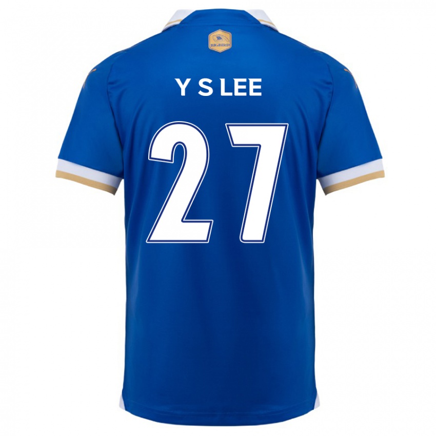 Børn Shi-Yeong Lee #27 Blå Hvid Hjemmebane Spillertrøjer 2024/25 Trøje T-Shirt