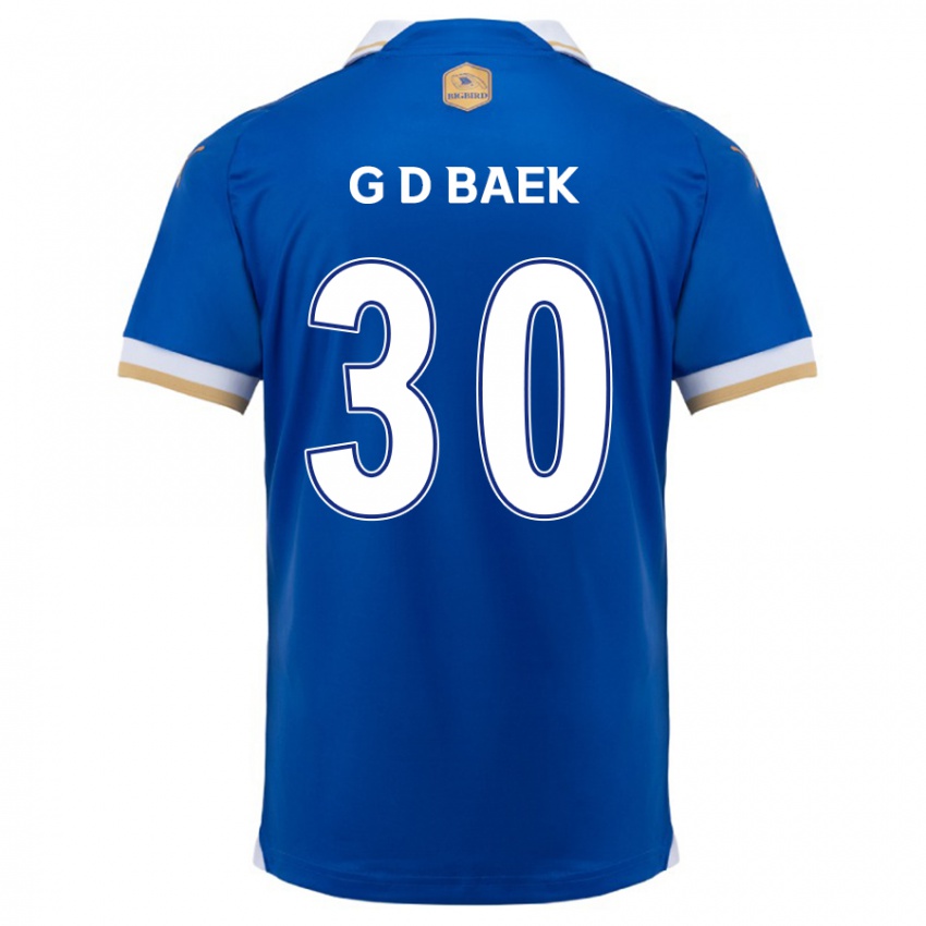 Børn Dong-Gyu Baek #30 Blå Hvid Hjemmebane Spillertrøjer 2024/25 Trøje T-Shirt