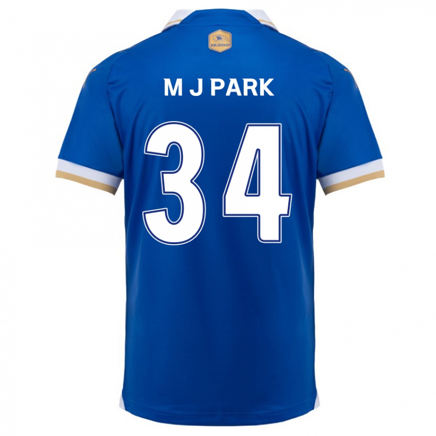 Børn Ji-Min Park #34 Blå Hvid Hjemmebane Spillertrøjer 2024/25 Trøje T-Shirt