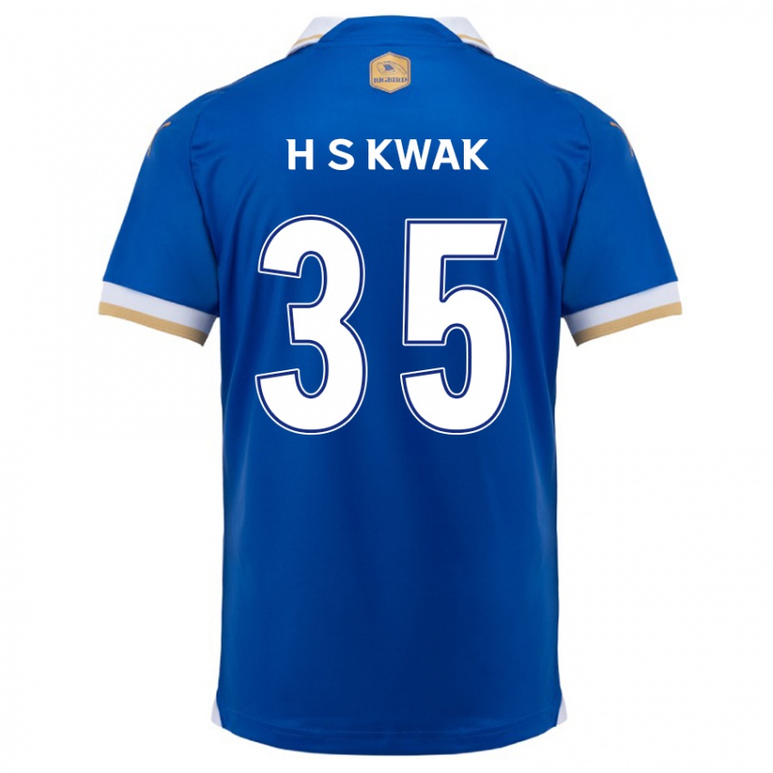 Børn Sung-Hoon Kwak #35 Blå Hvid Hjemmebane Spillertrøjer 2024/25 Trøje T-Shirt