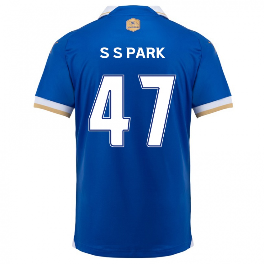 Børn Seung-Soo Park #47 Blå Hvid Hjemmebane Spillertrøjer 2024/25 Trøje T-Shirt