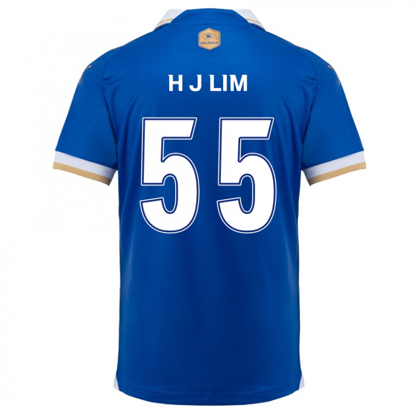 Børn Ji-Hoon Lim #55 Blå Hvid Hjemmebane Spillertrøjer 2024/25 Trøje T-Shirt