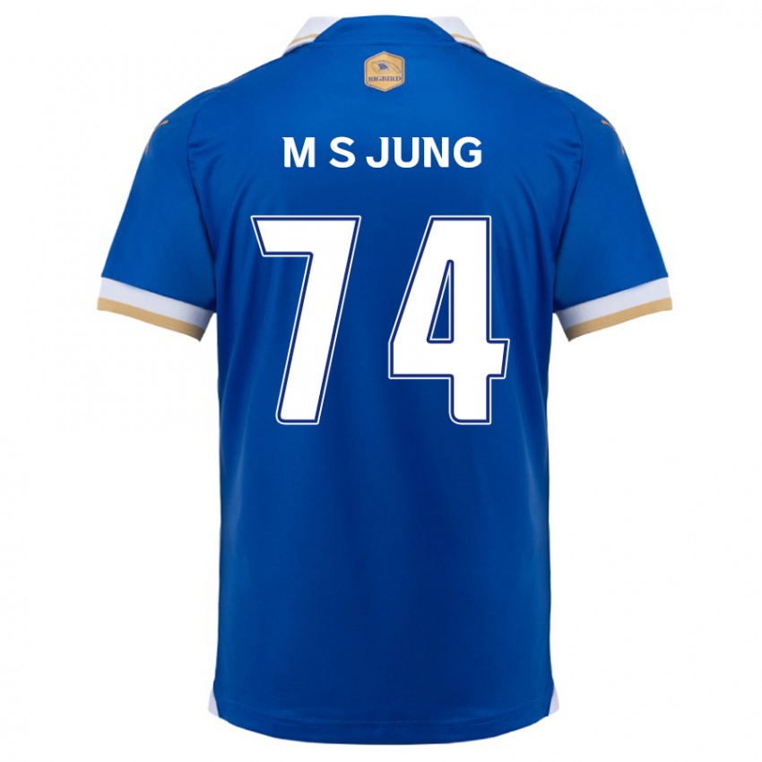 Børn Sung-Min Jung #74 Blå Hvid Hjemmebane Spillertrøjer 2024/25 Trøje T-Shirt