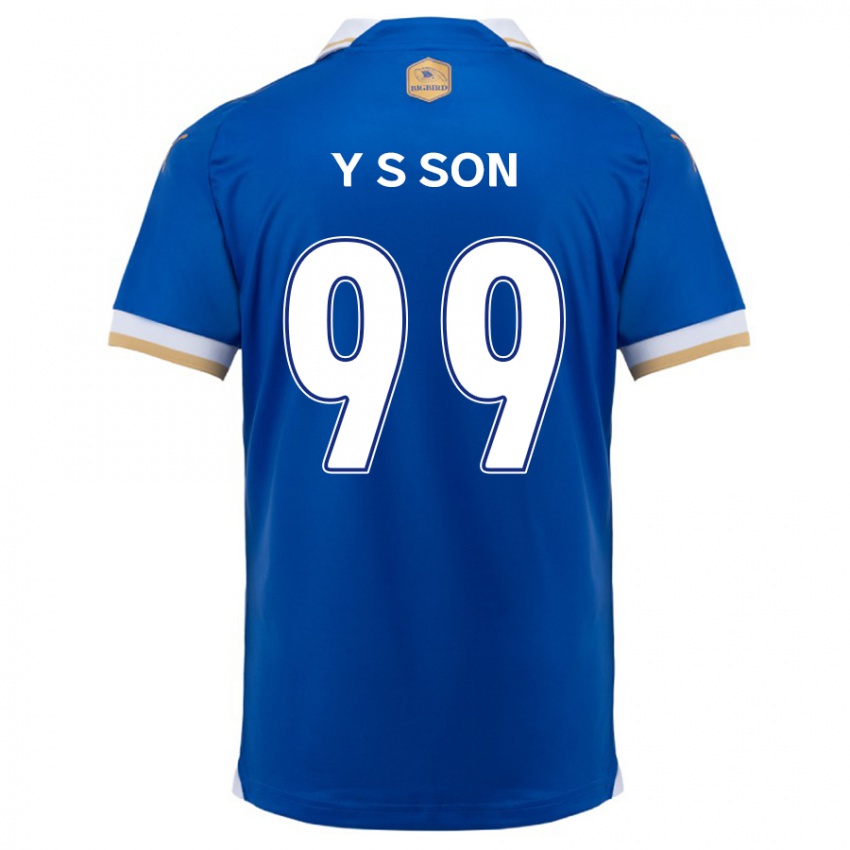 Børn Suk-Yong Son #99 Blå Hvid Hjemmebane Spillertrøjer 2024/25 Trøje T-Shirt