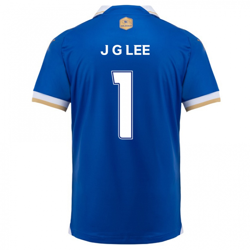 Børn Gyeong-Jun Lee #1 Blå Hvid Hjemmebane Spillertrøjer 2024/25 Trøje T-Shirt