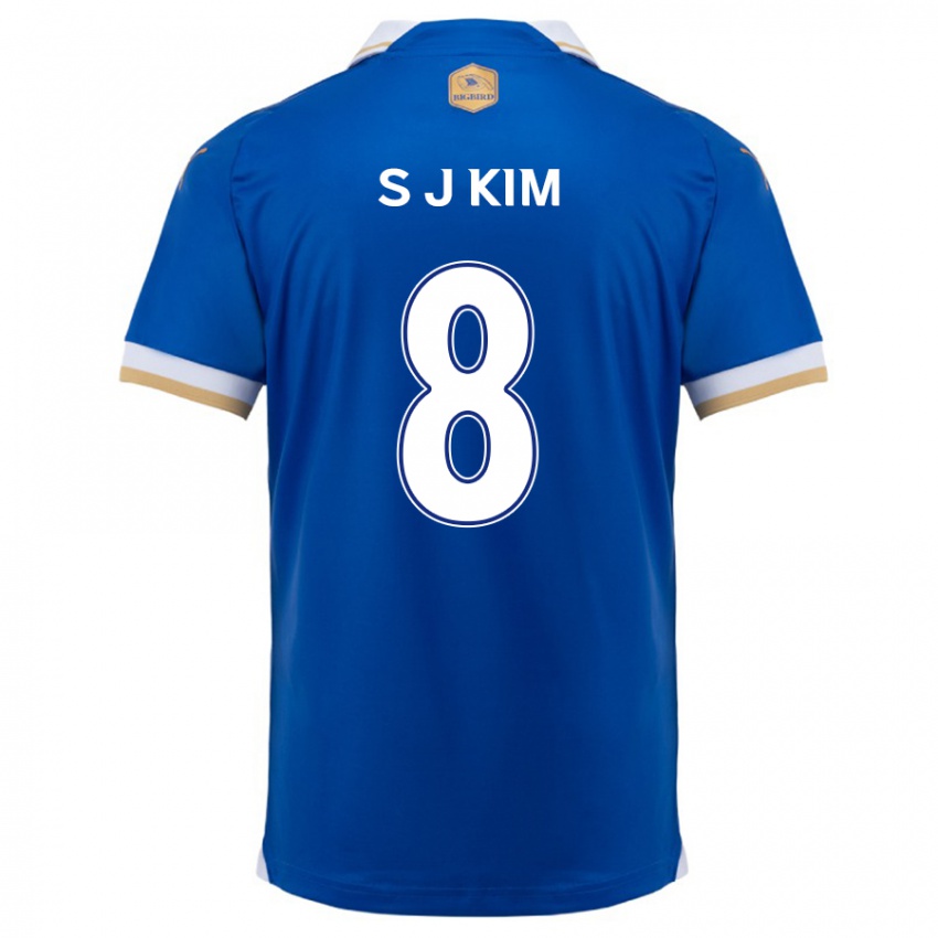 Børn Ji-Sung Kim #8 Blå Hvid Hjemmebane Spillertrøjer 2024/25 Trøje T-Shirt