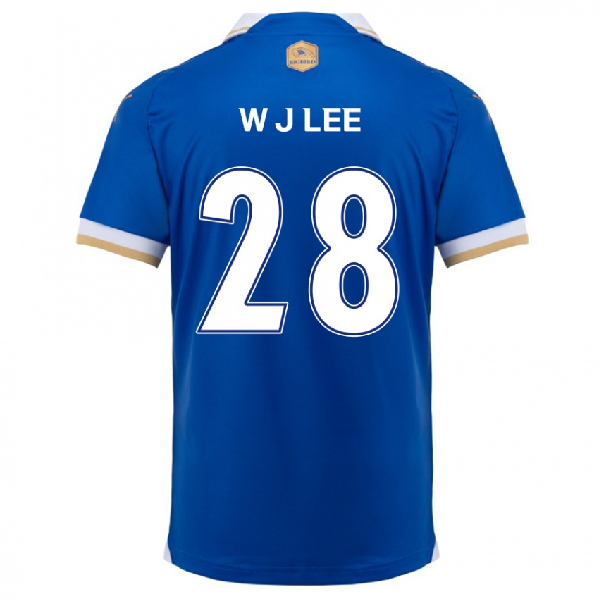 Børn Jun-Woo Lee #28 Blå Hvid Hjemmebane Spillertrøjer 2024/25 Trøje T-Shirt