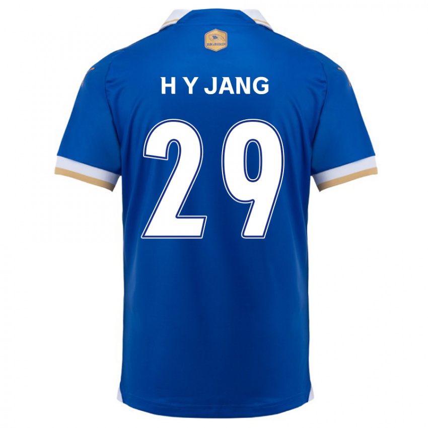 Børn Yo-Han Jang #29 Blå Hvid Hjemmebane Spillertrøjer 2024/25 Trøje T-Shirt