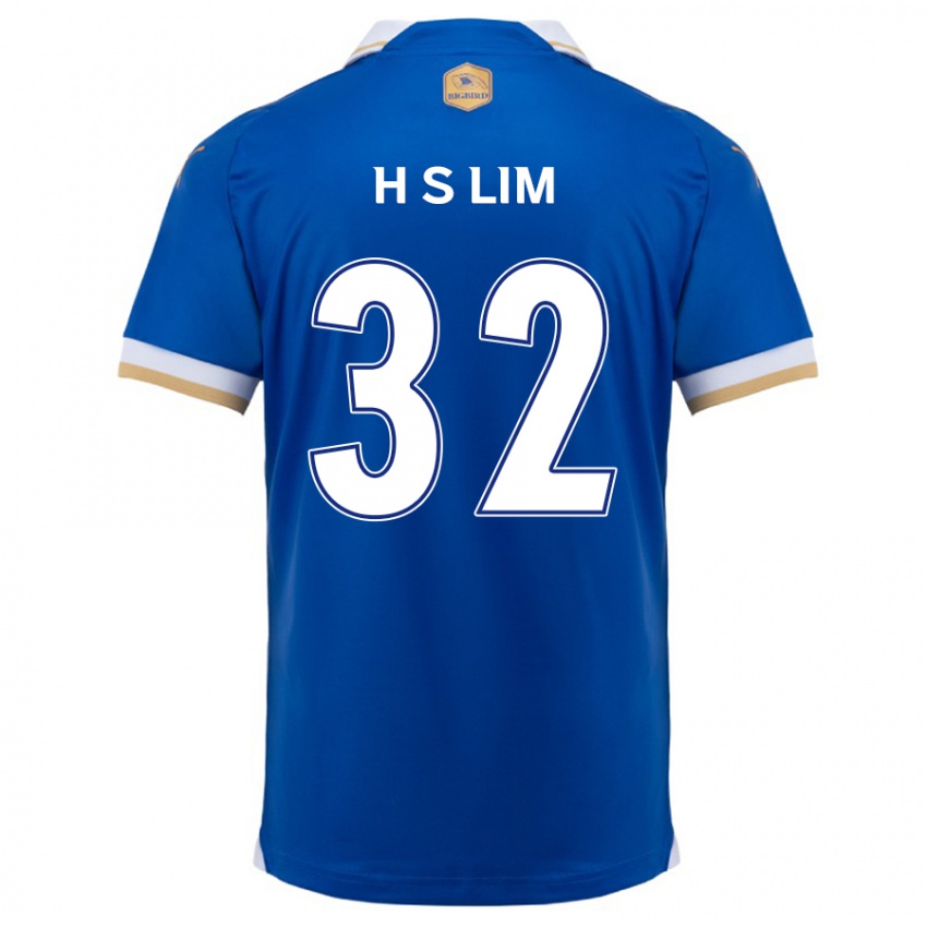 Børn Seong-Hyeon Lim #32 Blå Hvid Hjemmebane Spillertrøjer 2024/25 Trøje T-Shirt