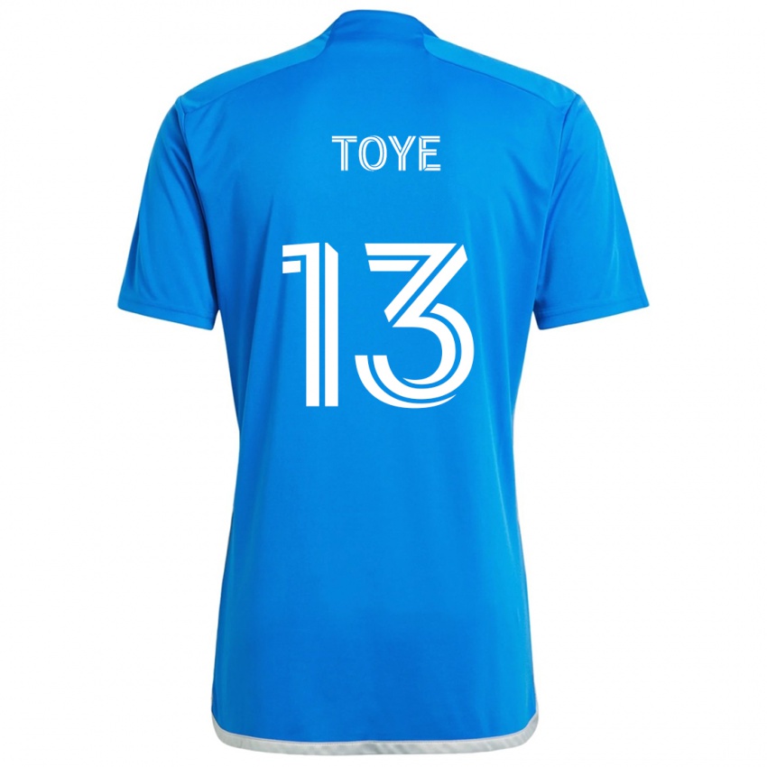 Børn Mason Toye #13 Blå Hvid Hjemmebane Spillertrøjer 2024/25 Trøje T-Shirt