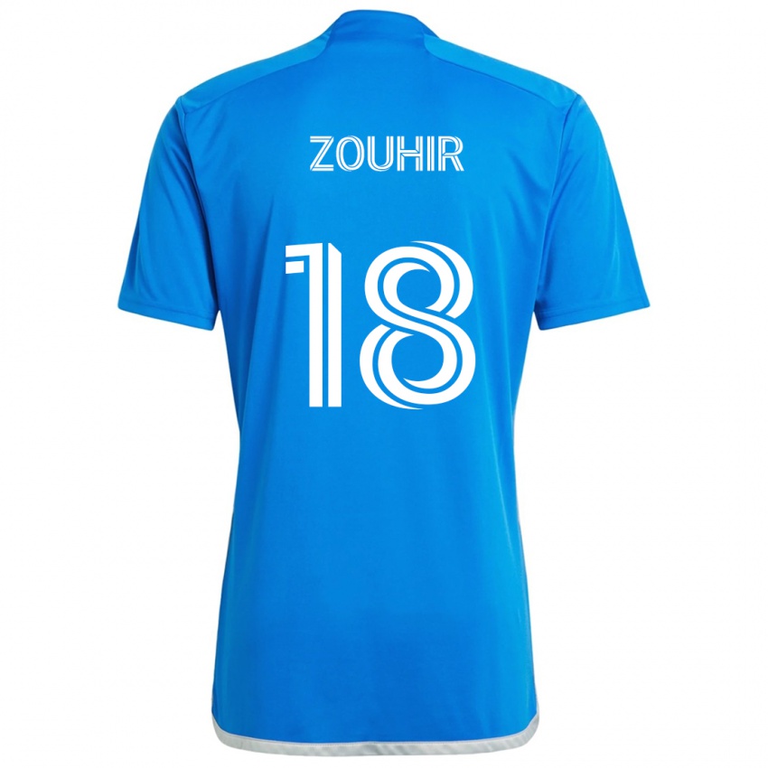 Børn Rida Zouhir #18 Blå Hvid Hjemmebane Spillertrøjer 2024/25 Trøje T-Shirt