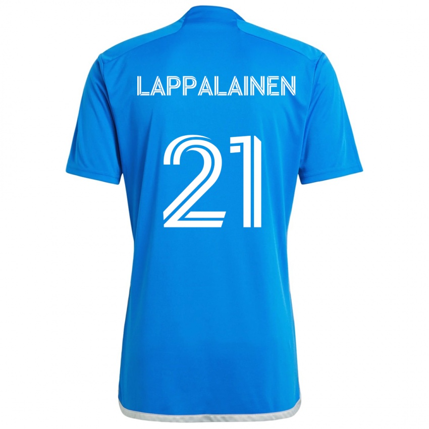 Børn Lassi Lappalainen #21 Blå Hvid Hjemmebane Spillertrøjer 2024/25 Trøje T-Shirt