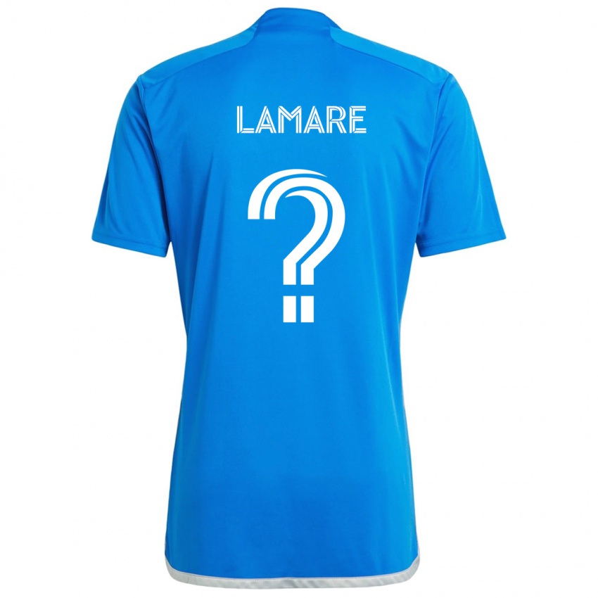 Børn Samuel Lamare #0 Blå Hvid Hjemmebane Spillertrøjer 2024/25 Trøje T-Shirt