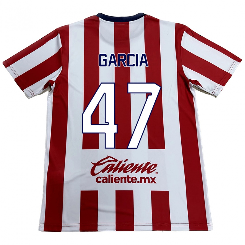 Børn Gael García #47 Rød Hvid Hjemmebane Spillertrøjer 2024/25 Trøje T-Shirt