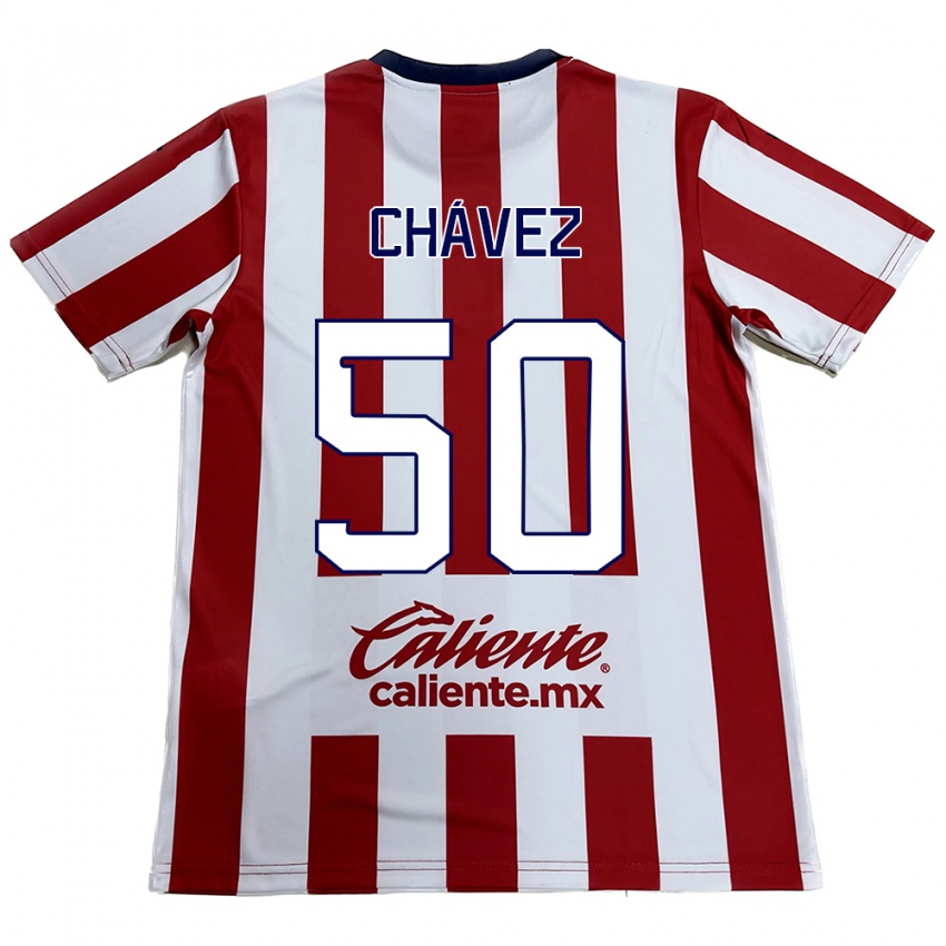 Børn Mateo Chávez #50 Rød Hvid Hjemmebane Spillertrøjer 2024/25 Trøje T-Shirt