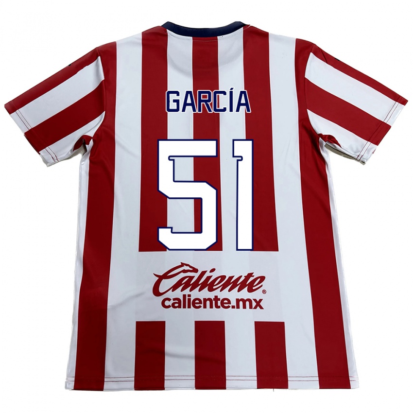 Børn Eduardo García #51 Rød Hvid Hjemmebane Spillertrøjer 2024/25 Trøje T-Shirt