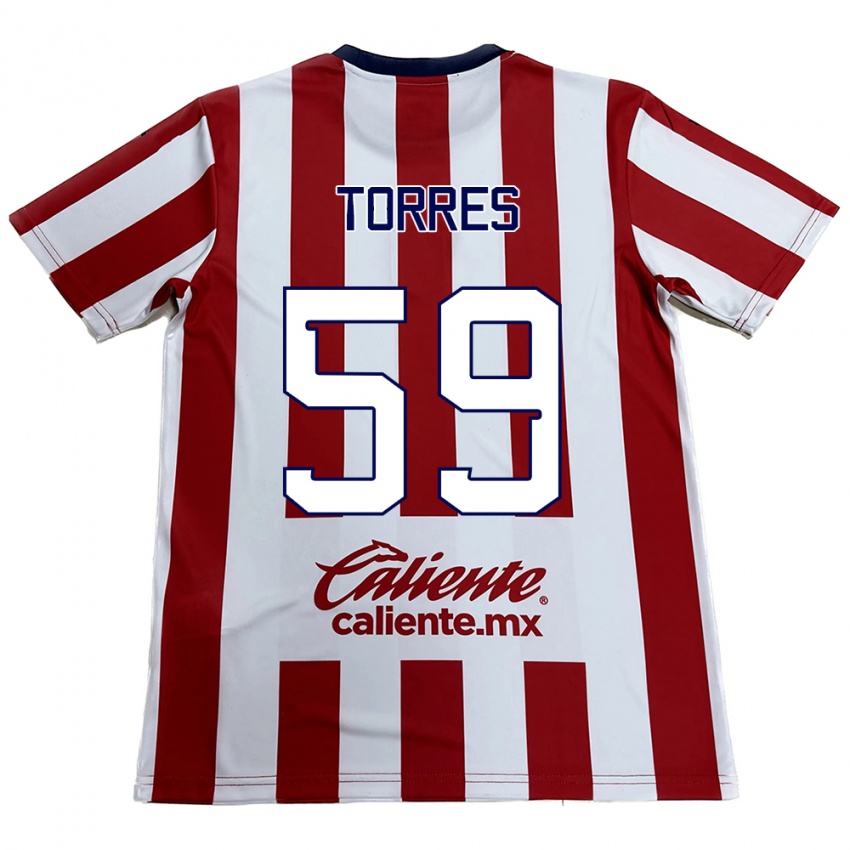 Børn Christian Torres #59 Rød Hvid Hjemmebane Spillertrøjer 2024/25 Trøje T-Shirt