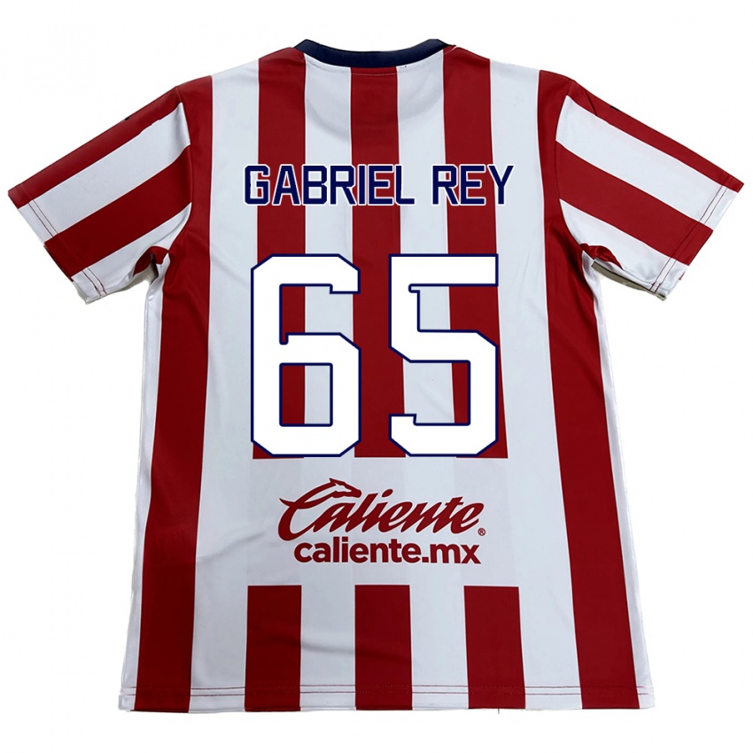 Børn Luis Gabriel Rey #65 Rød Hvid Hjemmebane Spillertrøjer 2024/25 Trøje T-Shirt